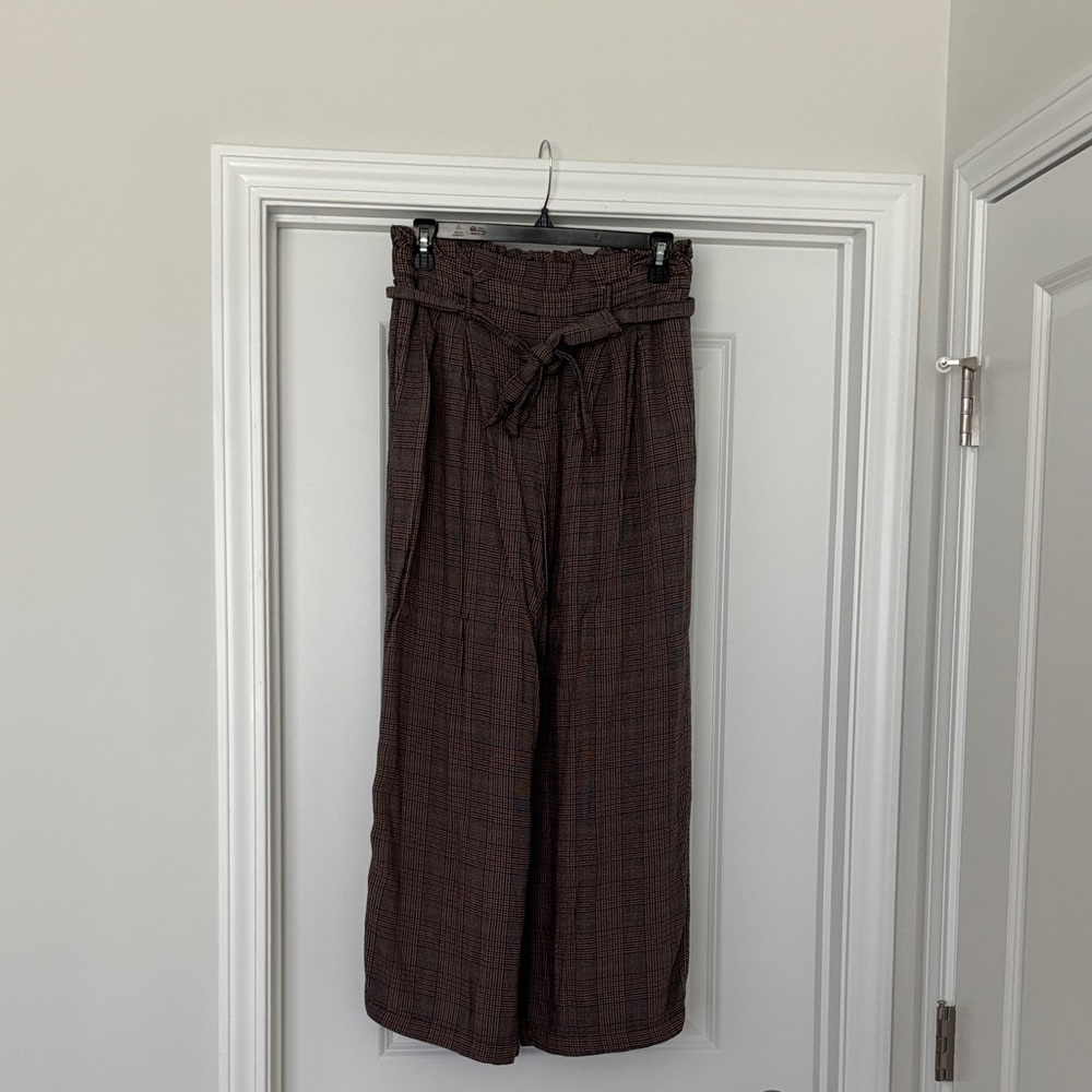 American Eagle Outfitters Brown Wide-Leg Trousers